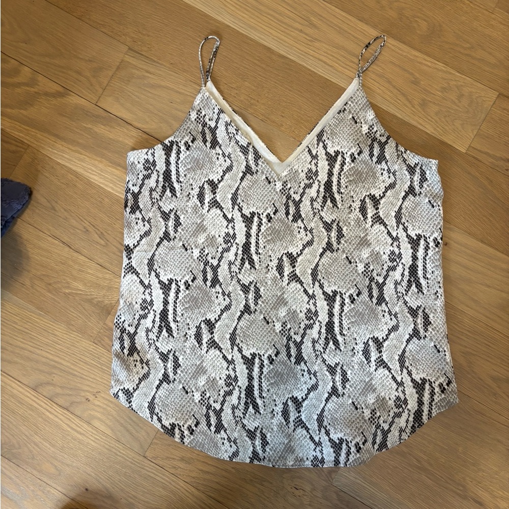 Express Tank Top Sz S Lined Snakeskin Sleeveless Lightweight Spaghetti strap